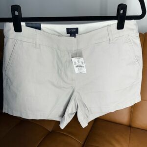 NWT J. Crew Women's Cream 5” Shorts Size 8, 100% Cotton!